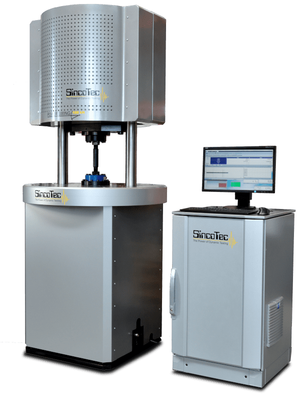 Materials testing system with magnetic resonance drive.