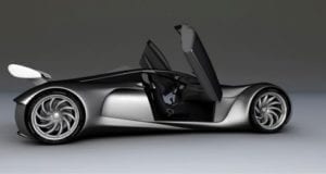 Car with gullwing doors