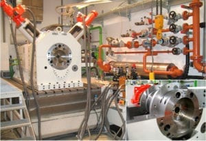 Hydrodynamic wheel bearing testing system.