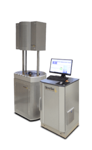 Materials testing system with magnetic resonance drive.