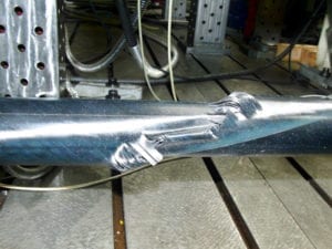 Broken CFRP shaft